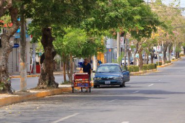 12 Mart 2023 - Kosta Rika 'da Liberya, Guanacaste: Kosta Rika' da küçük bir köyde tipik bir sokak hayatı