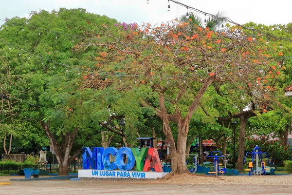 Marzo 2023 Nicoya Guanacaste Costa Rica Centro Verde Pequeño Pueblo —  Fotos de Stock