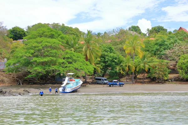 March 2023 Puerto Corrilla Guanacaste Costa Rica Tourists Enjoy Boat — Stock Photo, Image