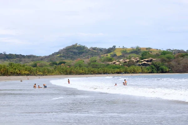 March 2023 Puerto Corrilla Guanacaste Costa Rica People Enjoying Beach — Stock Photo, Image