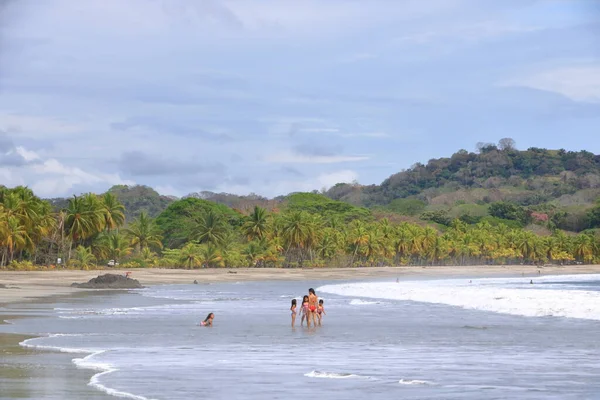 March 2023 Puerto Corrilla Guanacaste Costa Rica People Enjoying Beach — Stock Photo, Image