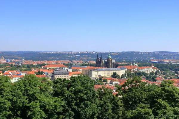 Praga Bella Vista Panoramica Aerea Dall Alto Nella Repubblica Ceca — Foto Stock