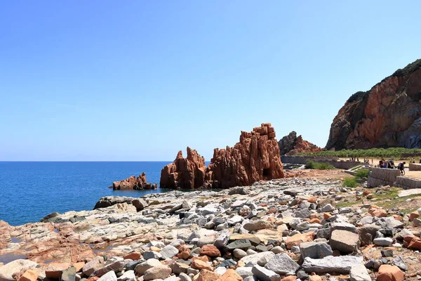 Rochas Vermelhas Chamado Rocce Rosse Arbatax Sardenha Itália Europa — Fotografia de Stock