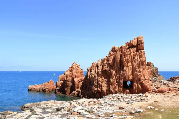 Червоні Скелі Звана Rocce Rosse Арбатасі Сардинія Італія Європа — стокове фото