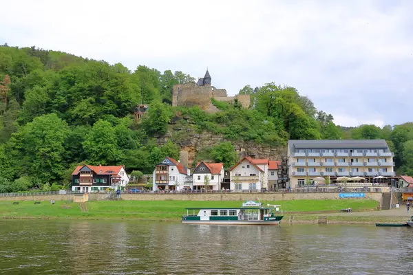 May 2023 Rathen Saxon Switzerland Germany Ferry Rathen Elbe River — Stock Photo, Image