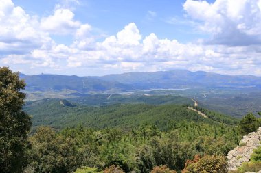 İtalya 'da Biddamanna Istrisili yakınlarındaki sardunya dağ manzarası, Villagrande Strisaili Arzana