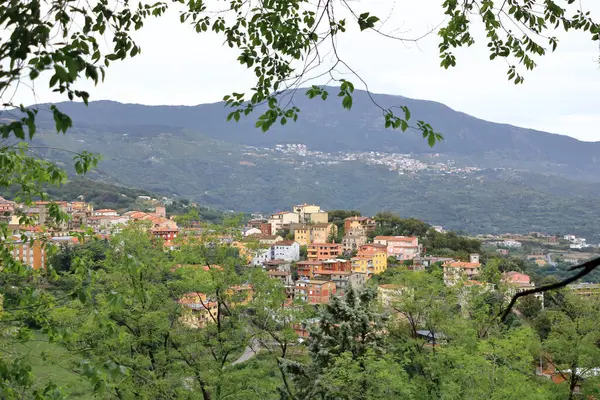 Lanusei manzarası, Barbagia dağındaki bir sardalya kasabası.