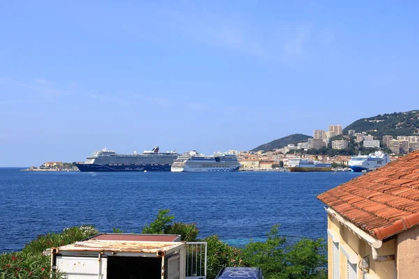 Mei 2023 Ajaccio Corsica Frankrijk Toeristische Cruiseschepen Haven — Stockfoto