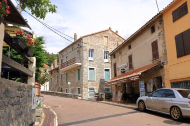 27 Mayıs 2023 - Evisa, Fransa Korsika Adası: Adanın dağlarındaki Evisa Köyü