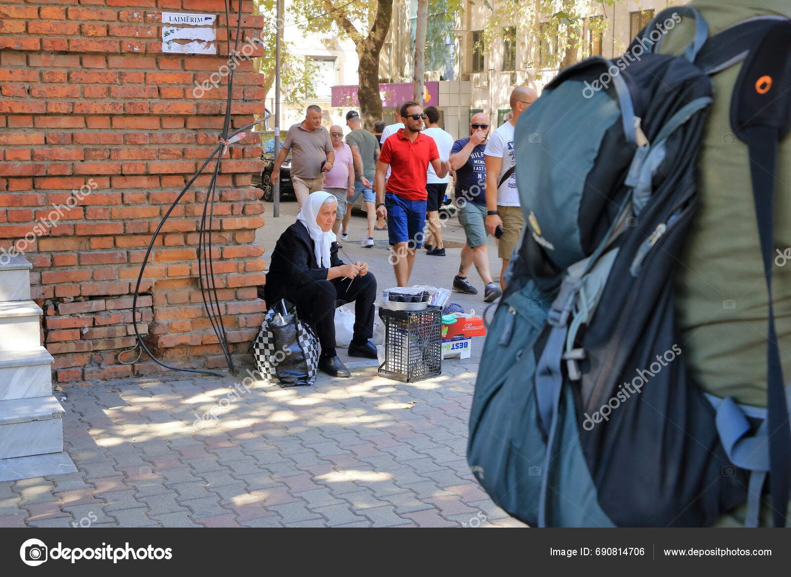 September 2023 Tirana Albania Typical Buildings Streetlife City Centre