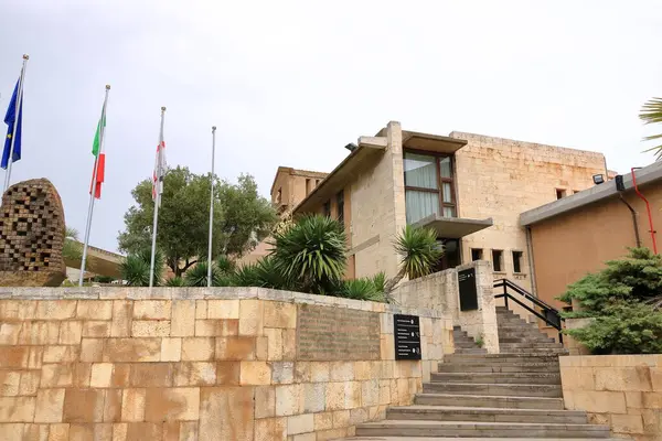 21 Mayıs 2023 - İtalya 'da Cagliari, Sardinya: Cagliari Kalesi bölgesindeki Ulusal Arkeoloji Müzesi' nin çevresi