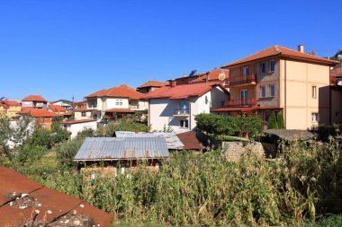 Kuzey Makedonya 'daki Elşani kasabası Ohri Gölü' nde
