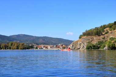12 Eylül 2023 - Kuzey Makedonya 'da Ohri: Ohri' nin deniz manzarası