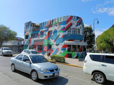 15 Mart 2023 - Orta Amerika 'da San Jose, Kosta Rika: Başkentin merkezinde her gün yaşam