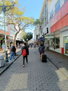 15 Mart 2023 - Orta Amerika 'da San Jose, Kosta Rika: Başkentin merkezinde her gün yaşam