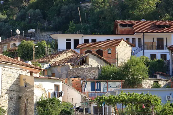 stock image Historical Ottoman living Houses in Berat, Berati in Albania