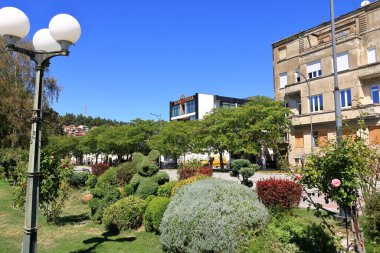 12 Eylül 2023 - Kuzey Makedonya 'da Ohri: Eski kentin sokaklarında koşuşturma ve koşuşturma