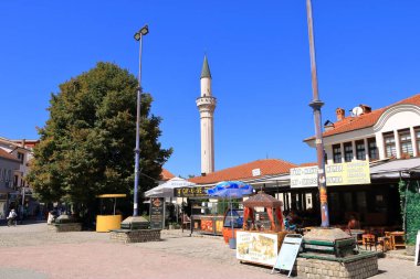 12 Eylül 2023 - Kuzey Makedonya 'da Ohri: Eski kentin sokaklarında koşuşturma ve koşuşturma