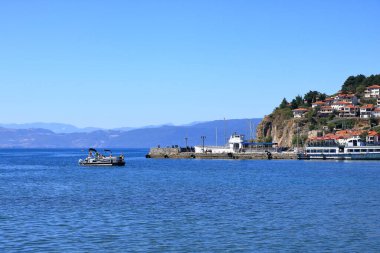 12 Eylül 2023 - Kuzey Makedonya 'da Ohri: UNESCO' nun Dünya Mirası Bölgesi Ohri Gölü 'ndeki eski kentin tadını çıkarıyorlar