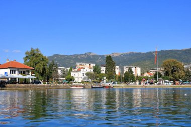 12 Eylül 2023 - Kuzey Makedonya 'da Ohri: Ohri' nin deniz manzarası