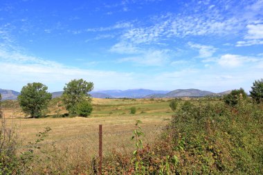 Arnavutluk 'un Hotova-Dangell kentinde Borova yakınlarındaki güzel manzara