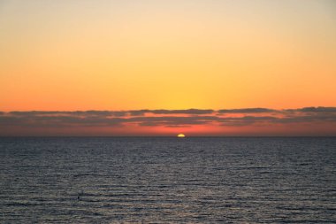 Erken saatlerde Sotavento Sahili 'nde, Costa Calma' da Gündoğumu, İspanya 'da Fuerteventura