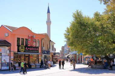 12 Eylül 2023 - Kuzey Makedonya 'da Ohri: Eski kentin sokaklarında koşuşturma ve koşuşturma