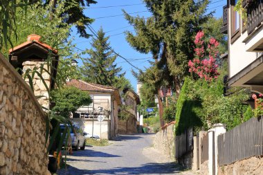 12 Eylül 2023 - Kuzey Makedonya 'da Ohri: Eski kentin sokaklarında koşuşturma ve koşuşturma