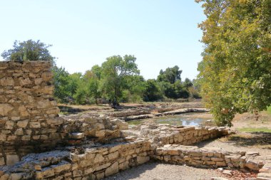 September 17 2023 - Butrint in Albania: people visit the ruined city, World Heritage Site by UNESCO clipart