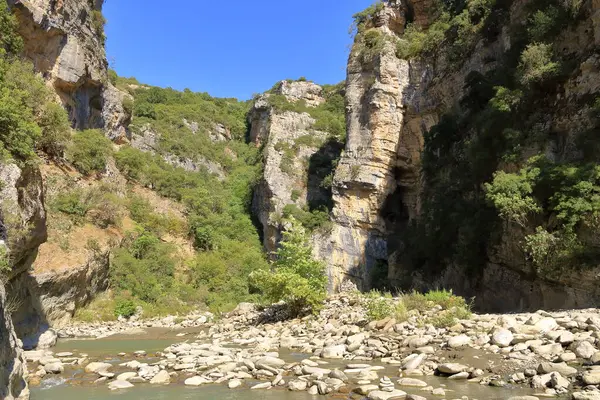 stock image The gorgeous canyon of Lengarica in the Fir of Hotova National Park, Permet in Albania