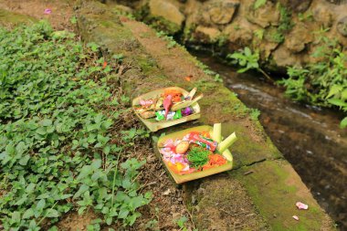 Canang Sari, Bali 'deki tanrılara çiçek ve aromatik çubuklarla geleneksel bale adağı.