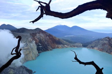 Kawah Ijen, the poisonous lake in the Ijen crater. Java, Indonesia clipart