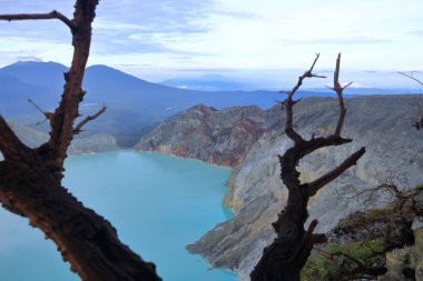 Kawah Ijen, the poisonous lake in the Ijen crater. Java, Indonesia clipart
