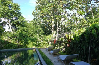 Endonezya 'daki Bali Havuzu' nda lüks bir otel.