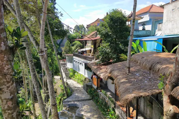 stock image Beautiful rice terraces near Tegallalang village, Ubud, Bali in Indonesia
