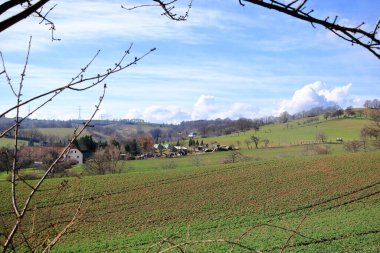 countryside in Saxony around Possendorf and Kreischa near Dresden clipart