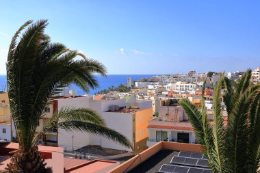 Morro Jable kasabası, Fuerteventura adasının güneyinde Atlantik Okyanusu kıyısında, İspanya