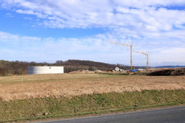 Kleincarsdorf, Almanya 'da Saksonya - 24 Şubat 2024: Dresden yakınlarında 