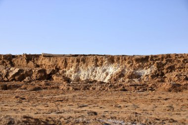 Ölü Deniz 'in ekolojik felaketi. Ürdün yüzeyinde erozyon ve tuz oluşumları