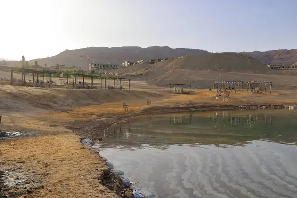 Stock image the beach of the dead sea in Sweimeh, Swemeh in Jordan