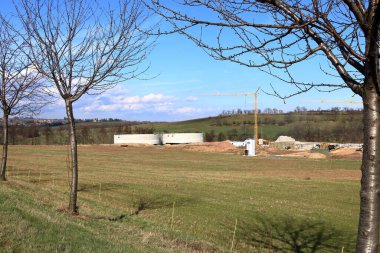 Kleincarsdorf, Almanya 'da Saksonya - 24 Şubat 2024: Dresden yakınlarında 