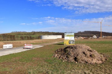 Kleincarsdorf, Almanya 'da Saksonya - 24 Şubat 2024: Dresden yakınlarında 