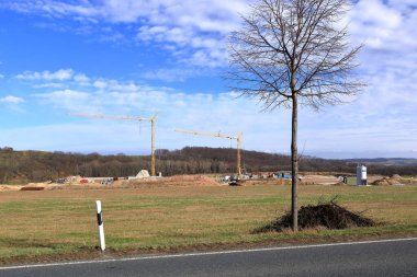 Kleincarsdorf, Almanya 'da Saksonya - 24 Şubat 2024: Dresden yakınlarında 