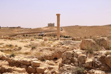 Herod Kalesi harabeleri, Machaerus, Ürdün 'deki güçlendirilmiş tepe sarayı.
