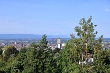 Mulhouse 'un Belvedre Kulesi' ndeki görüntüsü, Alsace, Fransa