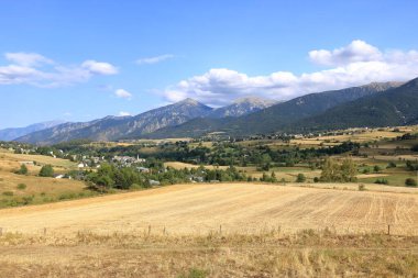 Mountain landscape in La Cabanasse, Occitania in France clipart