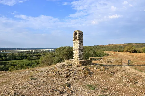 stock image a Viewpoint in Les Angles near Avigon, Provence, France