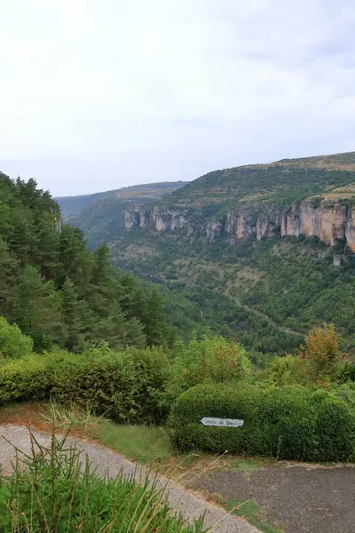 Fransa 'nın Cevennes yakınlarında Jonte vadileri (Gorges du Tarn yakınlarında))