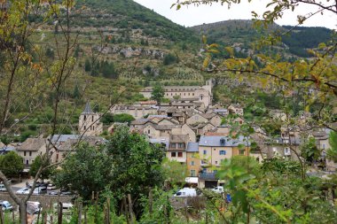 Sainte-Enimie, Gorges du Tarn in France - September 03 2024: view over onee of the most beautiful villages in France clipart