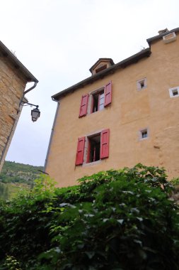 lovely streets of the village Sainte-Enimie, Gorges du Tarn in France, Europe clipart